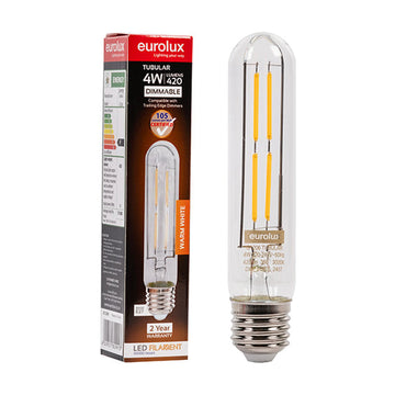 Eurolux LED Tubular Filament T30-145 4w E27 3000K Dimmable - image 01
