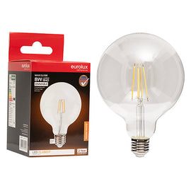 Eurolux LED Filament Globe Maxi Globe 125mm 8w E27 3000K Dimmable in Electrical & Lighting,Lighting,Globes & Tubes