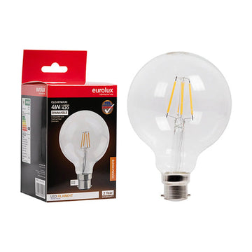 Eurolux LED Filament Globe Mini Maxi Globe G95 4w B22 3000K Dimmable - image 01