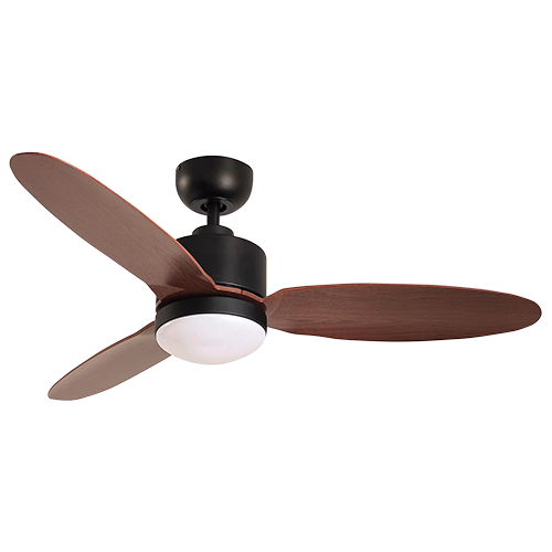 Eurolux Enzo Ceiling Fan 3 Blades Matt Black & Dark Brown 40w in Electrical & Lighting,Lighting,Ceiling Fans