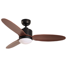 Eurolux Enzo Ceiling Fan 3 Blades Matt Black & Dark Brown 40w in Electrical & Lighting,Lighting,Ceiling Fans
