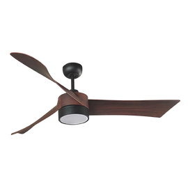 Eurolux Edge Ceiling Fan 3 Blades Matt Black & Dark Wood 40w in Electrical & Lighting,Lighting,Ceiling Fans