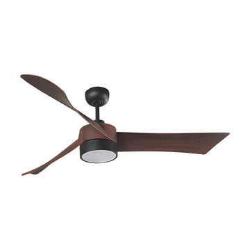 Eurolux Edge Ceiling Fan 3 Blades Matt Black & Dark Wood 40w - image 01