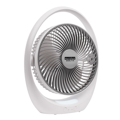 Eurolux Rechargeable LED Table Fan White & Grey in Heating & Cooling,Fans,Cordless