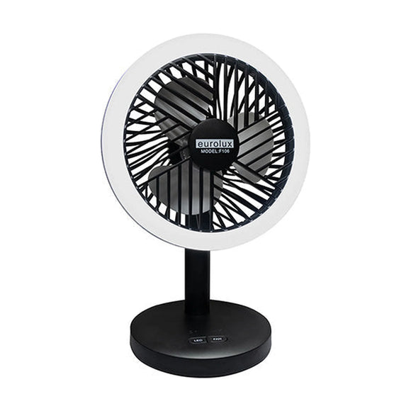Eurolux Rechargeable LED Mini Fan Black - image 01