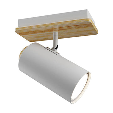 Eurolux Sol 1LT Spotlight 1 Light White/Wood GU10 1x5W - image 01