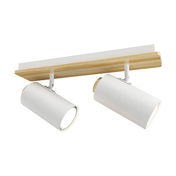 Eurolux Sol 2LT Spotlight 2 Light Bar White/Wood GU10 2x5W - image 01