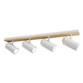 Eurolux Sol 4LT Spotlight 4 Light Bar White/Wood GU10 4x5W in Electrical & Lighting,Lighting,Interior Lighting