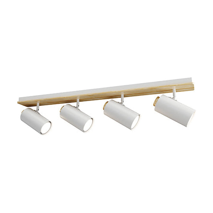 Eurolux Sol 4LT Spotlight 4 Light Bar White/Wood GU10 4x5W - image 01