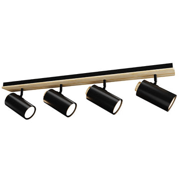 Eurolux Sol 4LT Spotlight 4 Light Bar Black/Wood GU10 4x5W in Electrical & Lighting,Lighting,Interior Lighting