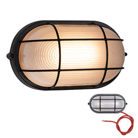 Eurolux Braai Light Oval Large Grid 275mm Black in Electrical & Lighting_Interior Lighting