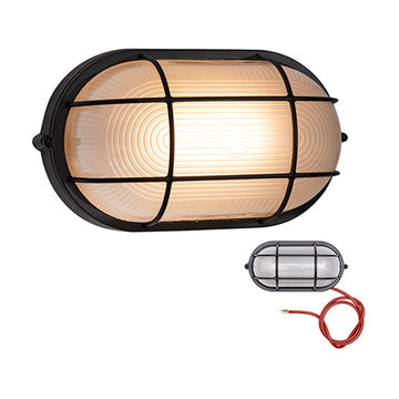 Eurolux Braai Light Oval Large Grid 275mm Black - image 01