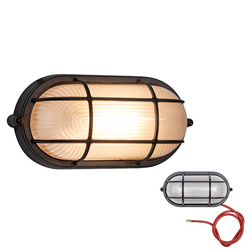 Eurolux Braai Light Oval Small Grid 210mm Black in Electrical & Lighting_Interior Lighting