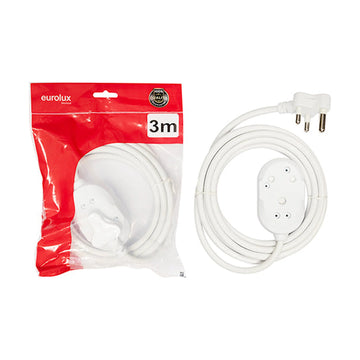 Eurolux sion Cord White 1.50mm 3m Back-to-Back Janus Coupler - image 01