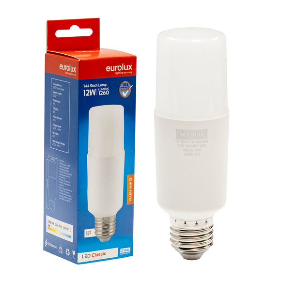 Eurolux Stick Lamp T44 12w LED E27 3000K