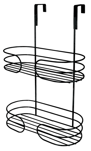 Image of Wildberry Matt Black Over The Door Shower Caddy
