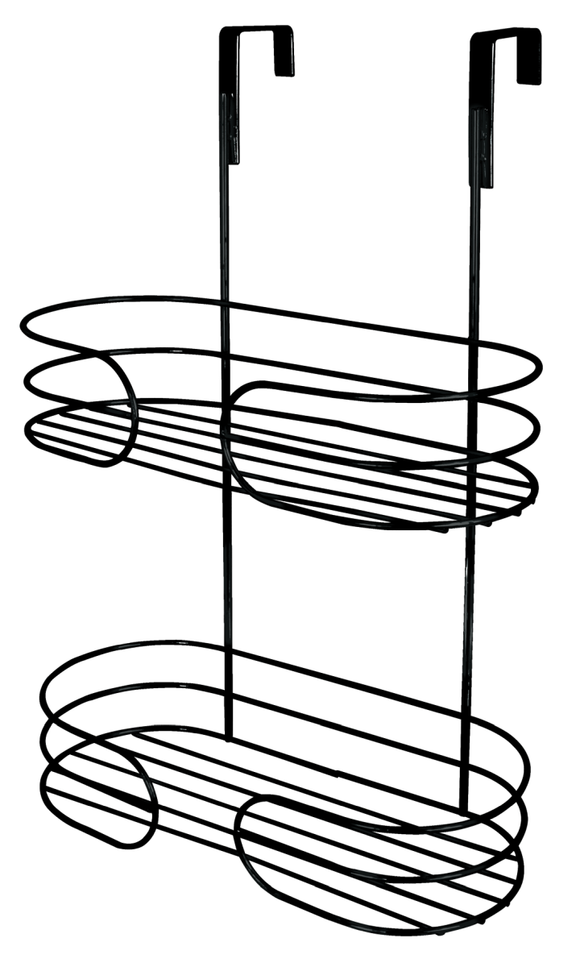 Image of Wildberry Matt Black Over The Door Shower Caddy