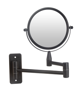 Image of Wildberry Matt Blk Extening 5X Wall Mounted Mirror