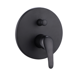 Pura Single Lever Bath/Shower Mixer Diverter Black in Faucets