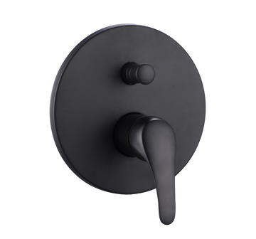 Pura Single Lever Bath/Shower Mixer Diverter Black in Faucets