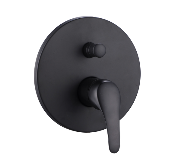 Pura Single Lever Bath/Shower Mixer Diverter Black in Faucets