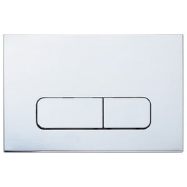 Riifo Flush Plate Square Plastic Button Chrome in Toilet Tanks