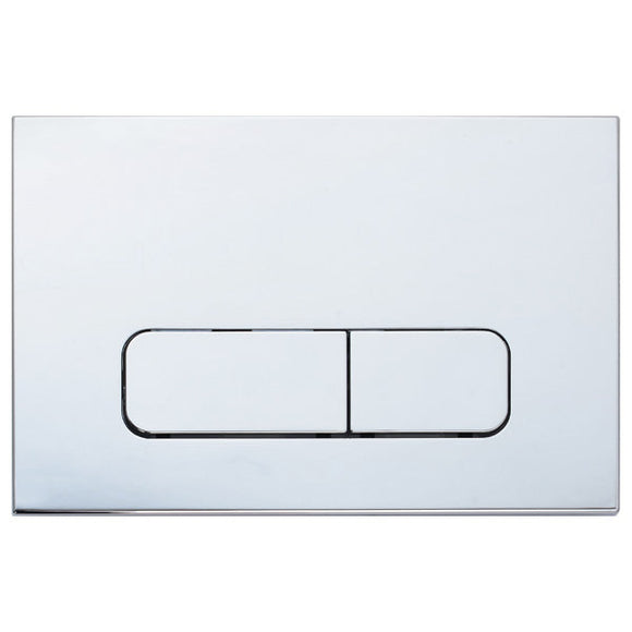 Riifo Flush Plate Square Plastic Button Chrome in Toilet Tanks