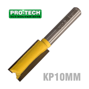 Pro-Tech Straight Router Bit 10mm x 25mm Cut 2 Flute Metric 1/4' Shank - image 01