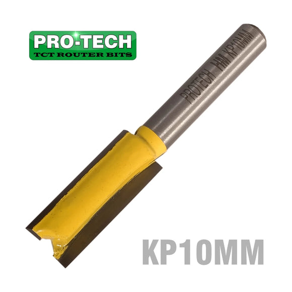 Pro-Tech Straight Router Bit 10mm x 25mm Cut 2 Flute Metric 1/4' Shank - image 01