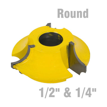 Pro-Tech 3-Wing Profile Cutter 1/4' & 1/2' Quarter Round – Router Bit - image 01