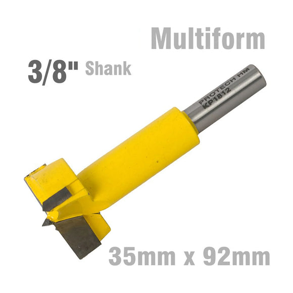 Pro-Tech TCT Hinge Boring Bit – Hinge Bore Bit 35mm x 92mm 3/8' Shank - image 01