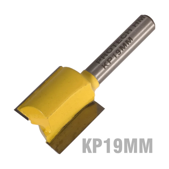 Pro-Tech Straight Router Bit 19mm x 20mm Cut 2 Flute Metric 1/4' Shank - image 01