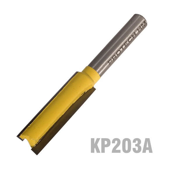Pro-Tech Straight Router Bit 3/8' (9.5mm) x 1 1/4'(32mm) Two Flute Long 1/4' Shank - image 01