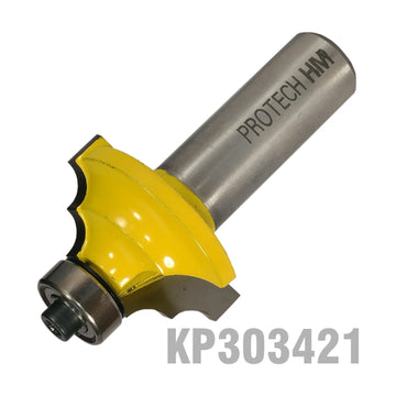 Pro-Tech Double Round Router Bit 1 1/4' x 9/16' Radius 3/16' 1/2' Shank - image 01
