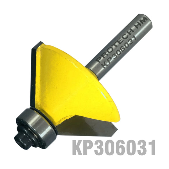 Pro-Tech Chamfer Router Bit 45 1 7/16' x 5/8' 1/4" Shank - image 01