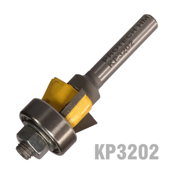 Pro-Tech Bevel Trim Router Bit 1/2' x 3/8' Three Flute 22 1/4' Shank - image 01