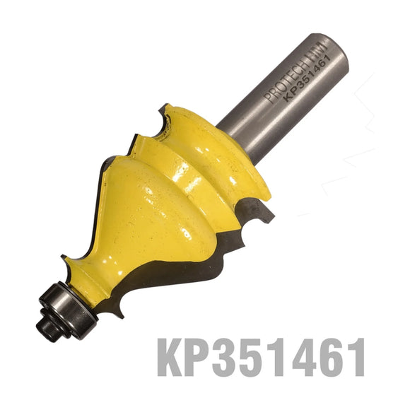 Pro-Tech Face Mould Router Bit 1 3/8' x 1 5/8' Radius 1/8' 1/2' Shank - image 01