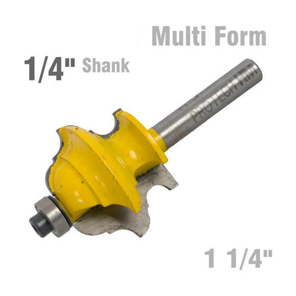 Pro-Tech Classical Multi Form Router Bit 1 1/4' x 1' 1/4 Shank - image 01