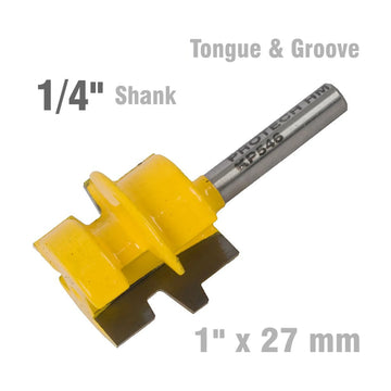 Pro-Tech Tongue And Groove Taper (Wedge Taper) 1' x 27mm 1/4' Shank - image 01