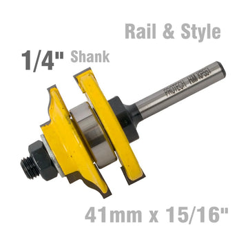 Pro-Tech Rail & Stile Router Bit Ogee Rail & Style 41mm x 15/16' 1/4' Shank - image 01