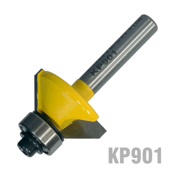Pro-Tech Chamfer Router Bit TCT 45° 1' x 3/8' x 1/4' Shank - image 01