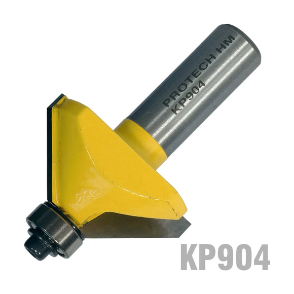 Pro-Tech Chamfer Router Bit TCT 45° 1 5/8' x 3/4' x 1/2' Shank - image 01