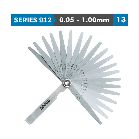 Accud Feeler Gauge 100mm 0.05 - 1.00mm 13 Leaves DIN 2275 - image 01