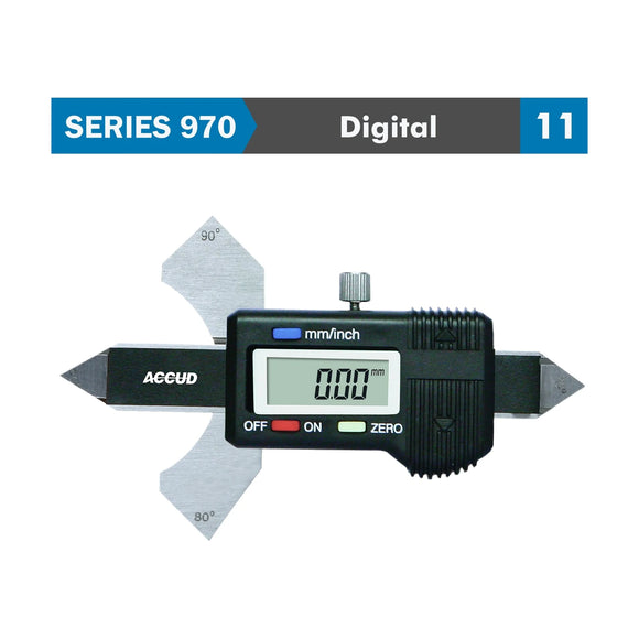 Accud Digital Welding Gauge 0-10mm / 0-20mm / 60,70,80,90° Stainless Steel - image 01