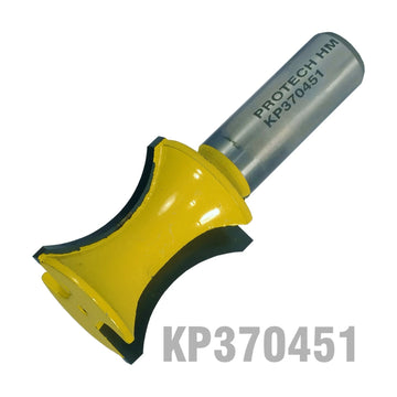 Pro-Tech External Bull Nose 1' x 1' Half Radius 1/2' Shank - image 01