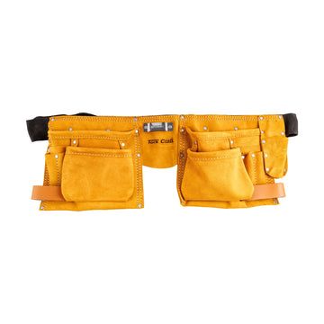 Tork Craft Large Proffesional Leather Tool Belt 11 Pocket - image 01