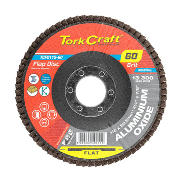 Tork Craft Flap Sanding Disc 115mm 60 Grit A/O - image 01