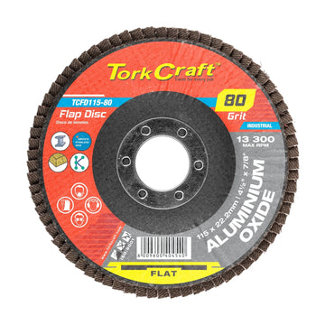 Tork Craft Flap Sanding Disc 115mm 80 Grit A/O - image 01