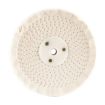 Tork Craft White Buff/ Mop 150mm X 3 Section X 30 Mm Thick 1/2 ' Hole - image 01