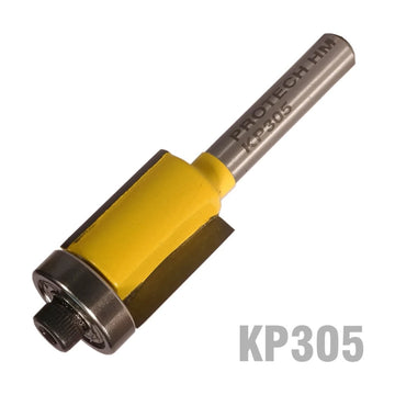 Pro-Tech Trim Router Bit 16mm x 20mm With Bottom Bearing 1/4' Shank - image 01